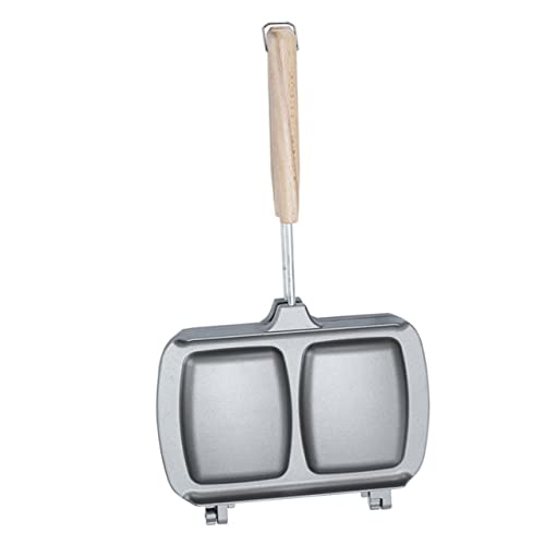 FELTECHELECTR Non Stick Sandwich Maker Pan Double Sided Frying Pan for Toast Fried Eggs Sandwiches Easy to Use Outdoor Camping Cooking Essential