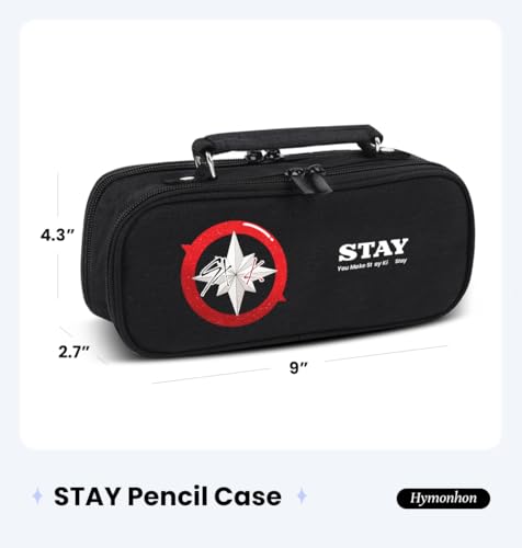 Image of Stray Merch Large Capacity Pen Pouch Bag Stationery Storage Bag Marker Pen Organizer 3 Compartments