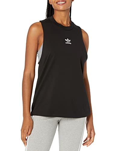 Débardeur Adidas Originals noir femme taille Small en coton côtelé stretch