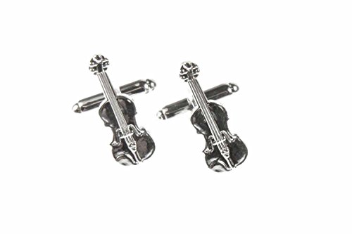Gemelos de violín Miniblings de madera para camisas de gala masculinas 4