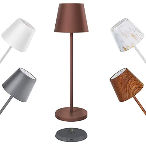 GGNOO LED Akku Tischleuchte Dimmbare Wiederaufladbar Tischlampe Kabellos IP54 Wasserdicht 8 Farben RGB LED Tischlampe Akku Cover