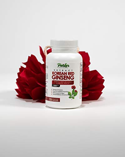 Parker Naturals Korean Red Panax Ginseng Extract 1300MG High 20% Ginsenosides. Supports Stamina,Vigor, Immunity with Ginger Root and Black Pepper 120 Caps. Made in The USA! - Thumbnail 7