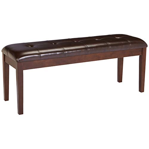 Red Hook Barcelona Wooden Bench with Faux-Leather Upholstered Cushion - Bittersweet Brown Red Hook Barcelona Wooden Bench with Faux-Leather Upholstered Cushion - Bittersweet Brown