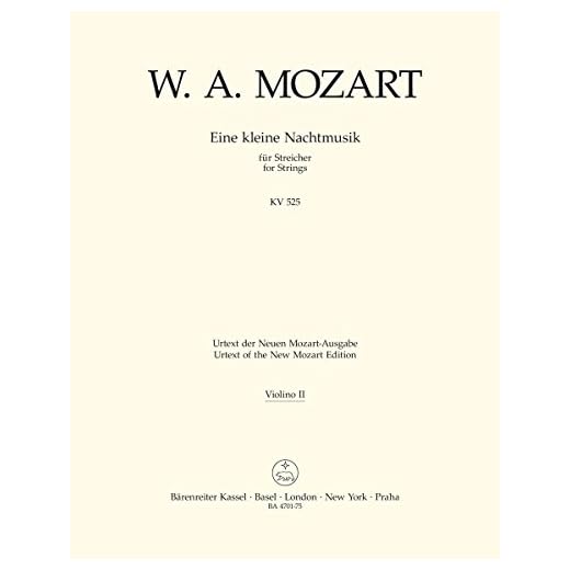 MOZART - Pequeña Serenata Nocturna (K.525) para 2 Violines, Viola y Violoncello (Violin II) (Urtext)