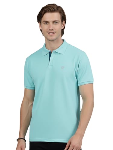 Image of Lux Cozi Men's Cotton Solid Polo Tshirt | Collar Tshirts | Half Sleeves | Stylish & Premium All Day Wear | Pack of 1