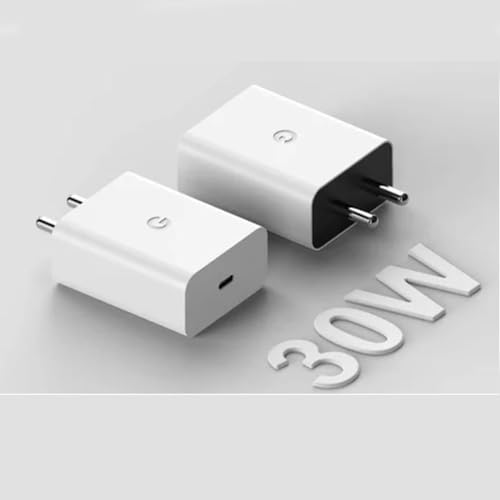 Image of Original 30W Ultra-Fast Charging Adapter Compatible with Google Pixel 8 & Pixel 7 Quick Charge USB-C Power Adapter & Cable for Rapid Charging (White)