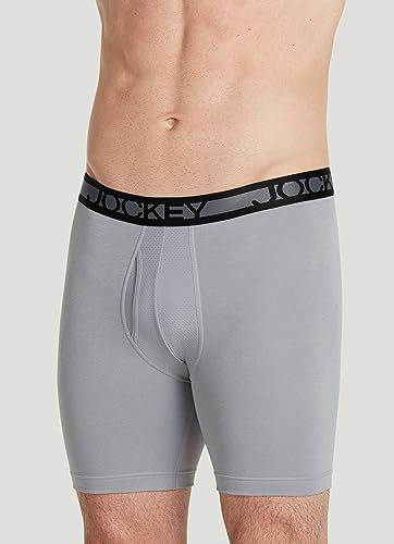 Jockey Sport Men's Underwear Cotton Performance 8" Midway Brief3