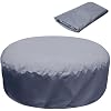 Adnee 8527.5 Inch Round Hot Tub Full Cover Cap Protector - Full Coverage Hot Tub Covers Replacement - Waterproof Portable Overall Spa Safety Protector for Outdoor Hot Tubs