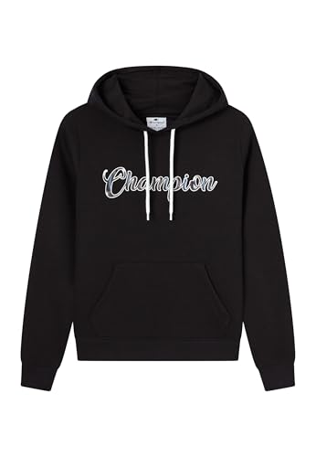 Sweat à capuche Champion Legacy noir pour femme, coupe XS aux finitions soignées