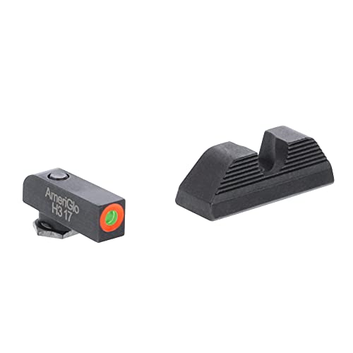 Ameriglo Gl-351 Compatible With Glock 42/43 Green With Orange Outline Front/Rear Night Sight Set #TOP1