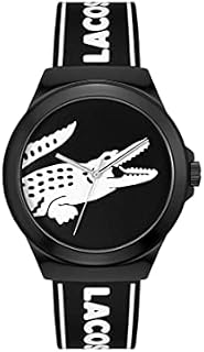 Lacoste Męski analogowy zegarek kwarcowy z silikonowym paskiem 2011185, Czarny, 2011185-AMZUK