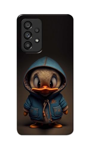 Image of Plastic Printfidaa Printed Hard Back Cover Case For Samsung Galaxy A53 5G Back Cover (Animated Duck) -112, Multicolor