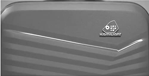 KAMILIANT-by-American-Tourister-KAM-ROCKLITE-Set-of-3-Trolley-Bags-55-cm-68-cm-and-79-cm-Small-Medium-and-Large-Hard-Sided-Polypropylene-4-Wheeler-Spinner-Luggage-Black