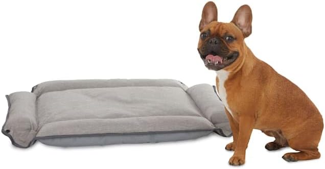 Miniatura 1 de BLACK+DECKER Cama para mascotas de cuatro vías con relleno ecológico suave y transpirable gris para perros medianos, 24 pulgadas de largo x 20