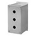 Rittal PB03225M1C Miniature Push Button Enclosure, 14 ga, Light Gray