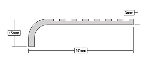 Placa de rodadura Stormguard de aluminio en 1 metro para umbrales pack de 5 piezas 4
