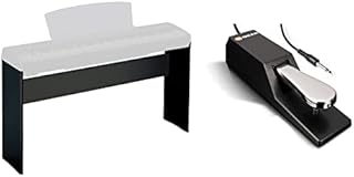 Yamaha L85 Keyboard Stand, Black & M-Audio SP 2 - Universal Sustain Pedal with Piano Style Action For MIDI Keyboards, Digital Pianos & More