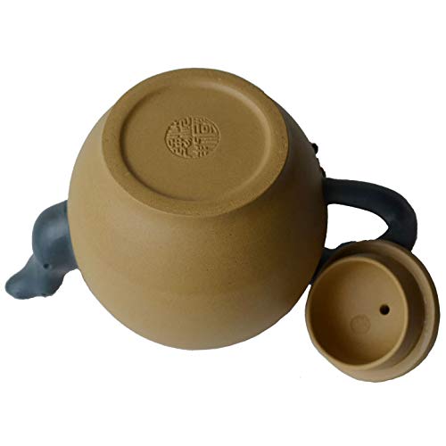 Yxhupot Tetera china de arcilla yixing de 12,5 onzas, huevo zisha ciruela maceta - Imagen 8