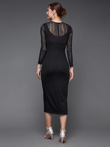 Image of Miss Chase Women's Sleeveless Collared Bodycon Above-Knee Polyester Dress