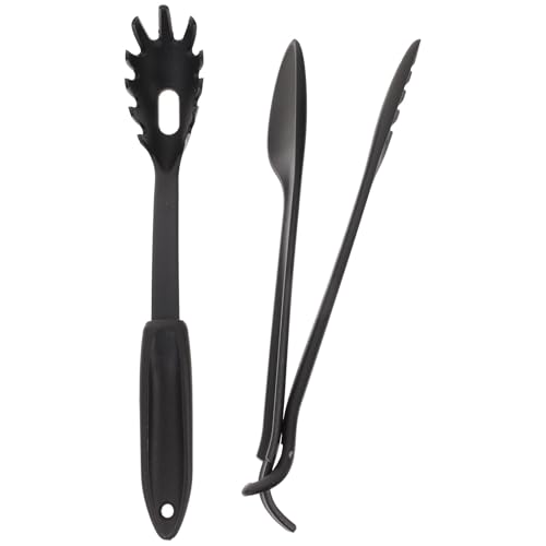 jojofuny Pinzas para Espaguetis y Pinzas para Alimentos de Nylon Resistentes Ergonómicas y Reutilizables Juego de 2 Piezas para Cocina Doméstica Ideales para Pasta Picnics y Barbacoas