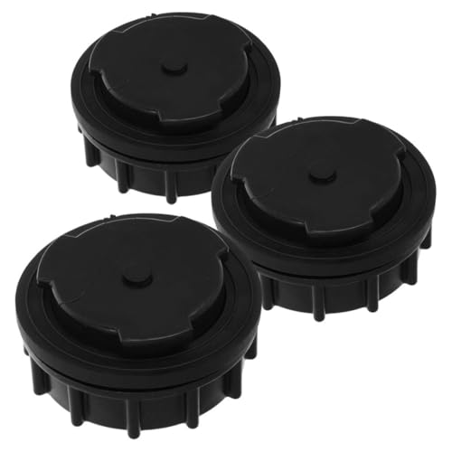 EXAOMBLE Bouchons de Vidange Plastique Noir 3 Pièces pour Poubelle Extérieure Conception Étanche Antifuie, Adaptés pour Poubelles de 660l en Extérieur