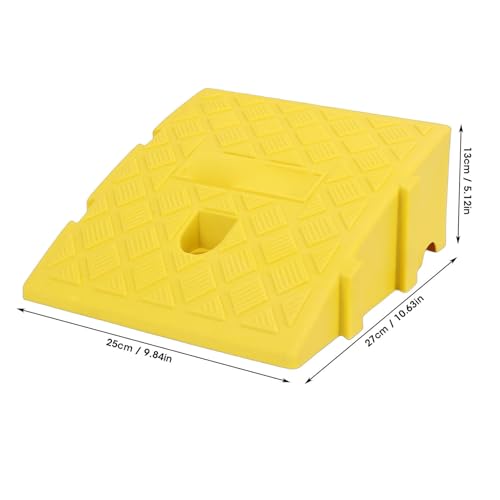 2 Paquetes Rampas de Bordillo PE, Rampa Antideslizante con Diseño de Drenaje, Altura 13 cm, Capacidad de Carga 4409 lbs, Rampa Resistente para Autos, Motos y Bicicletas miniatura 6