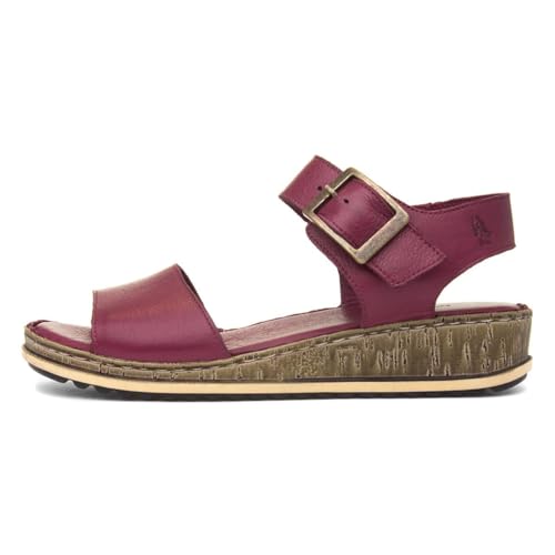 Hush Puppies Ladies Ellie Sandal, Dark Red, 4