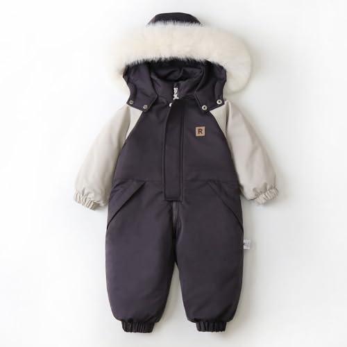 Traje de nieve bebé para vacaciones en la montaña mono gris 120 2