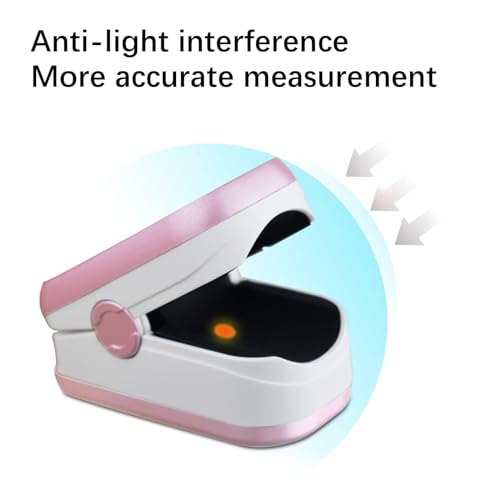 Pulse Oximeter Fingertip, Blood Oxygen Saturation Monitor with Large LED Display, Heart Rate Monitor for Adults, Fingertip Pulse Oximetr, with Lanyard (Rose Gold) - Image 7