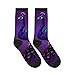 VPPUR Purple Peacock Pattern Print Mid Tube Sports Socks Lightweight Athletic Breathable Running Fashion Fitness Gear