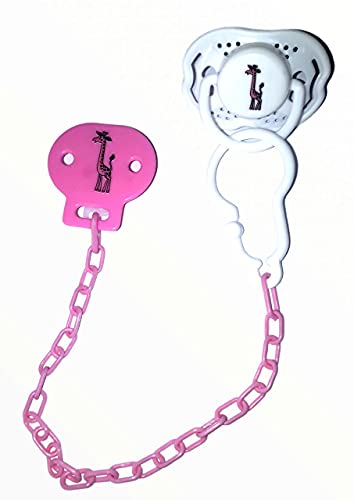 Prendedor de Chupeta Master Girafa Marca, Sonne, ROSA