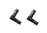 L-Shaped Plastic Corner Brackets for Ottoman Bed Frame, Black, Set of 2, Set of 4, with Pins (4)