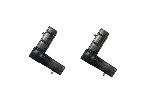 L-Shaped Plastic Corner Brackets for Ottoman Bed Frame, Black, Set of 2, Set of 4, with Pins (4)