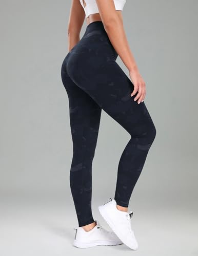 Colorfulkoala Women's High Waisted Tummy Control Workout Leggings Full Length Ultra Soft Yoga Pants 28" Pattern Leggings (XL, Splinter Camo) - Thumbnail 2