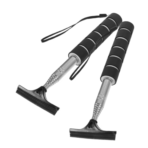BELLIFFY 2pcs Window Squeegee Retractable Handle Car Mirror Wipers for Efficient Cleaning of and Vehicles Versatile Dual Use Tool