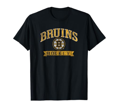 Boston Bruins Vintage Hockey Black Officially Licensed T-Shirt