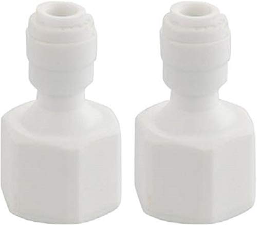 VINIXA 3/8 Tube Push 2pc Elbows Connectors Direct Inlet Valve for UV UF Mineral Water Purifiers Service Solid Filter Cartridge (2 Pcs)