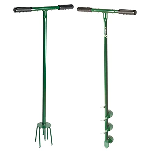 Bêche à griffe - Ribiland PRGB1 - manuelle à 5 dents - haute résistance -Tarière manuelle, fraise 100mm