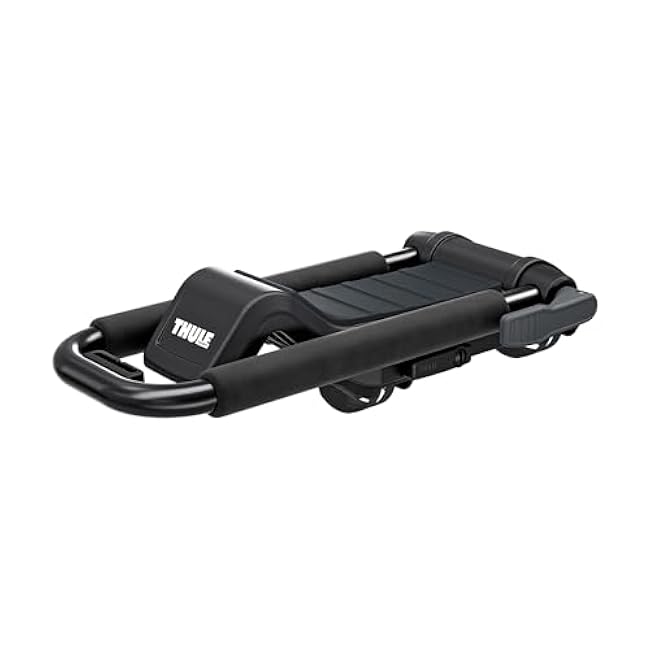 Thule Hull-a-Port XTR - Kayak j-style roof rack - Carry up to 2 kayaks - Folds flat - Pre-assembled - Locks to roof rack - Universal mounting up to 80.5mm wide load bars