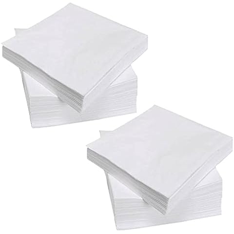 200 Count White Beverage Napkins for Parties and Everyday Use Cover
