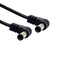 CY 60cm DC Power 5.5 x 2.1mm/2.5mm Male to 5.5 2.1/2.5mm Male Plug Cable Right Angled 90 Degree DC Power 5.5 x 2.1mm / 2.5mm Male to 5.5 2.1/2.5mm Male Plug Cable;Right Angled 90 Degree Plug Both connector are 5.5mm (outer)/2.5mm (inner) size;Also ca...