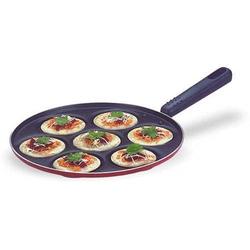 image for SRIYUG Non-Stick Mini Crepe Maker, Marble Material, 7-Mold Pancake Gri