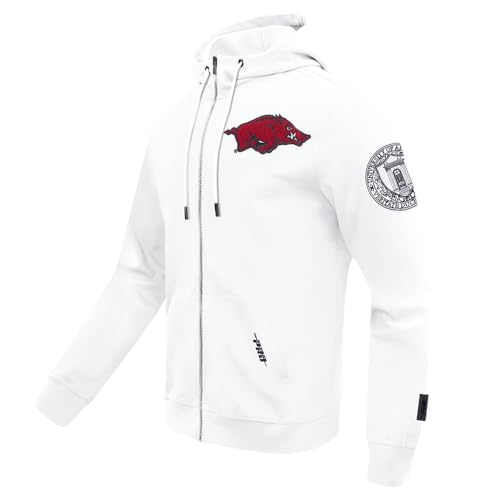 Image of Pro Standard Mens College Classic Chenille Cotton Double Knit Full Zip Hoodie