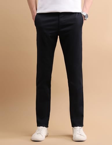 Image of U.S. Polo Assn. Men's Casual Trousers | Pique Knit - Regular Fit Chino Pants, Full Length, Stylish Men Trousers for Office & Regular Wear