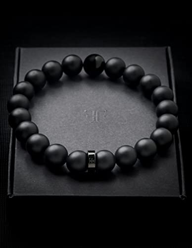 Forge & Foundry 10Mm Onyx Bead Bracelet - Large Black #TOP1