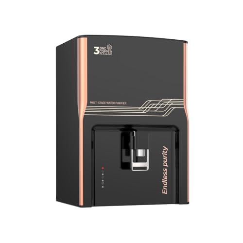 Image of Aqua Ultra RO UV Copper Water Purifier | RO+UV+copper+Alkaline | 7 Stage | 10Liter (Black)
