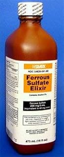Ferrous Sulfate Elixir 220 Mg Iron Supplements by Silarx Laboratories - 16 Oz