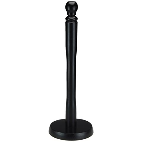 Black Beechwood Kitchen Towel Roll Holder Cover
