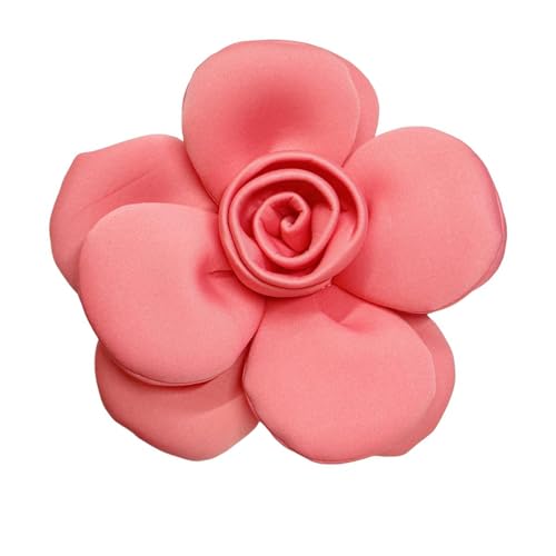 Image of Chunky Fabric Flower Brooch Pin for Women Girls Fashion Dainty Layered Rose Camellia Flowers Corsage Boutonniere Brooches Lapel Pins Elegant Wedding Holiday Party Dress Accessories Jewelry