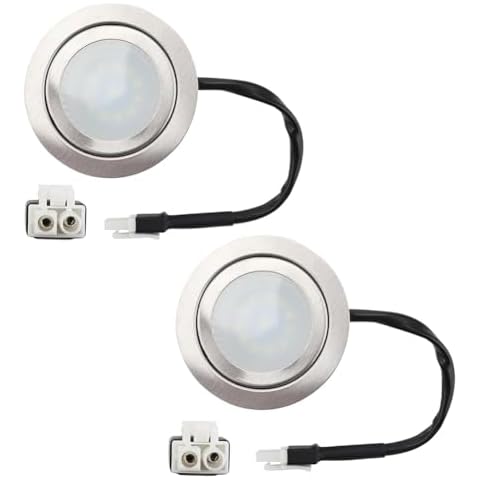 Wuden 12V DC 2W Range Hood Lights with EL Socket Male, 2Pack Hole Closet Stove LED Light Recessed, Kitchen Light Bulb Cover